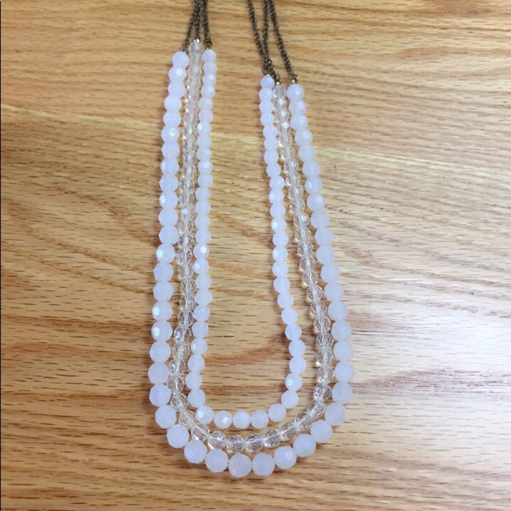 Long beaded necklace.